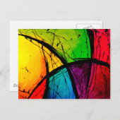 Funky Bright Abstract maken van kunst Briefkaart (Voorkant / Achterkant)