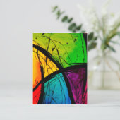 Funky Bright Abstract maken van kunst Briefkaart (Staand voorkant)