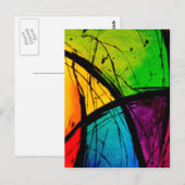 Funky Bright Abstract maken van kunst Briefkaart (Voorkant / Achterkant)