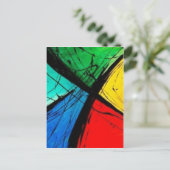 Funky Bright Abstract maken van kunst Briefkaart (Staand voorkant)