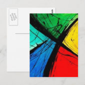 Funky Bright Abstract maken van kunst Briefkaart (Voorkant / Achterkant)