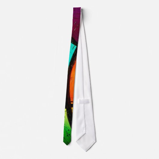 Funky Bright Abstract Stropdas (Achterkant)