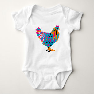 Funky Bright Chicken Romper