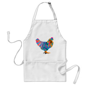 Funky Bright Chicken Standaard Schort