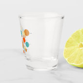 Funky Bright Circles mid century Retro Shot Glass Shot Glas (Rechts)