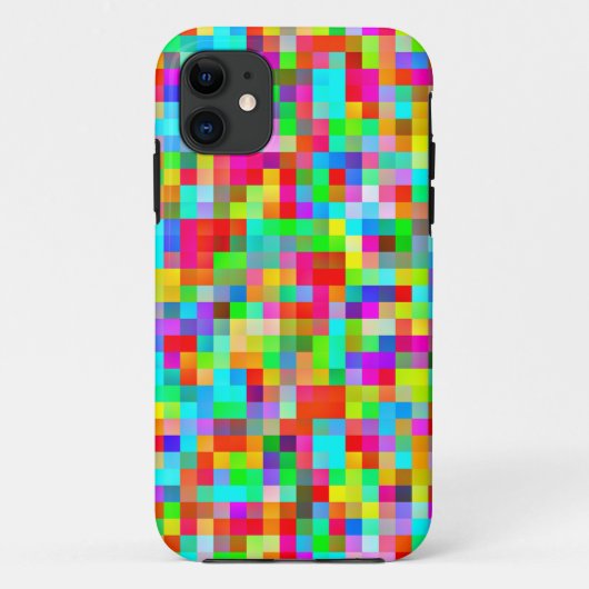 Funky Bright Colorful Pixels Mosaic Case-Mate iPhone Case (Achterkant)