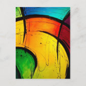 Funky Bright Colors Abstracte Art Briefkaart (Voorkant)
