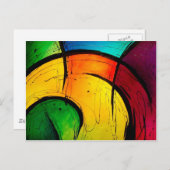 Funky Bright Colors Abstracte Art Briefkaart (Voorkant / Achterkant)