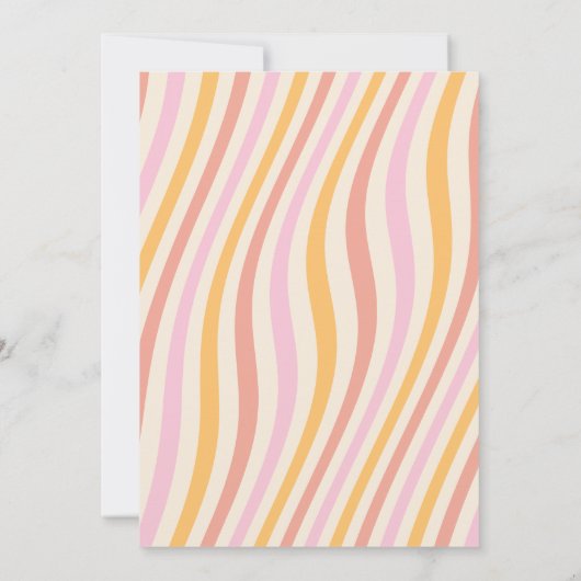 Funky Bright en kleurrijke zomer bruiloft Kaart (Achterkant)