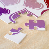 Funky Bright Hearts Pattern Legpuzzel (Zijkant)