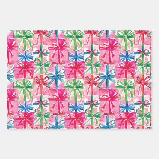 Funky Bright Kerstthema Inpakpapier Vel (Voorkant)