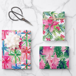 Funky Bright Kerstthema Inpakpapier Vel