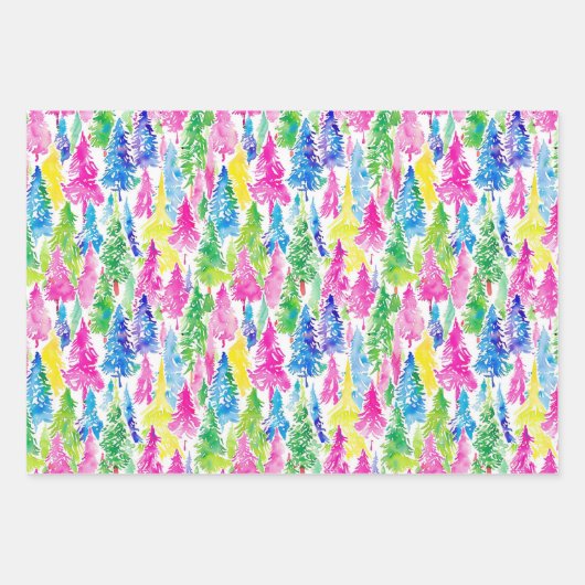 Funky Bright Kerstthema Inpakpapier Vel (Voorkant 3)