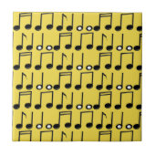 Funky Bright Musical Notes Pattern Tegeltje (Voorkant)