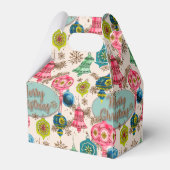 Funky Bright Retro Christmas Bedankdoosjes (Achterkant)