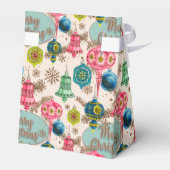 Funky Bright Retro Christmas Bedankdoosjes (Achterkant)