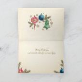 Funky Bright Retro Christmas  Feestdagen Kaart (Binnen)