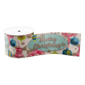 Funky Bright Retro Christmas Grosgrain Lint (Spoel)