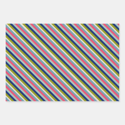 Funky Bright Retro Kerstmis Inpakpapier Vel (Voorkant 2)