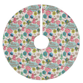 Funky Bright Retro Kerstmis Kerstboom Rok