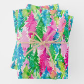 Funky Brights Christmas Tree  Inpakpapier Vel (In situ)