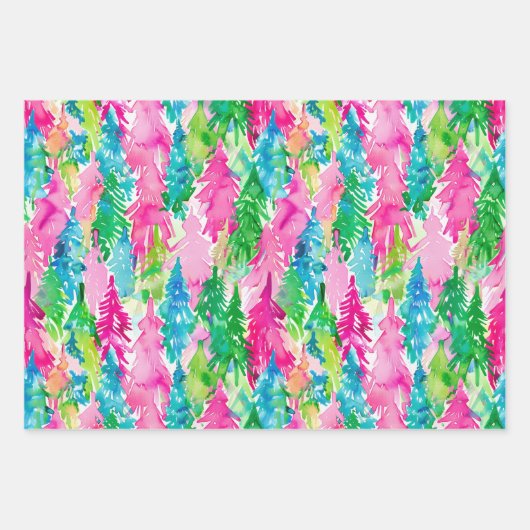 Funky Brights Christmas Tree  Inpakpapier Vel (Voorkant)