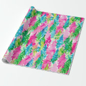 Funky Brights Kerstboom Cadeaupapier (Uitgerold)