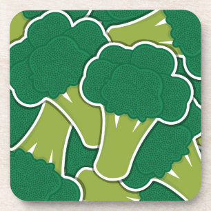 Funky broccoli bier onderzetter