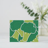 Funky broccoli briefkaart (Staand voorkant)