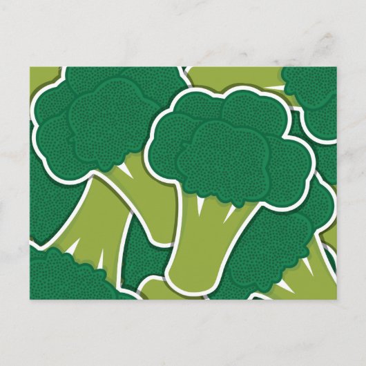 Funky broccoli briefkaart (Voorkant)