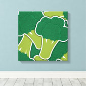 Funky broccoli canvas afdruk (Insitu (Houten vloer))