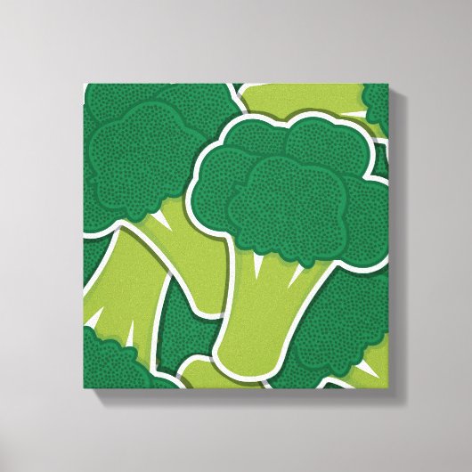 Funky broccoli canvas afdruk (Voorkant)