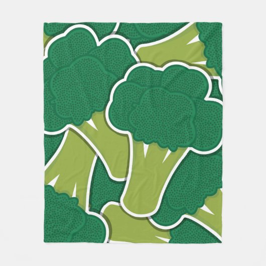 Funky broccoli fleece deken (Voorkant)