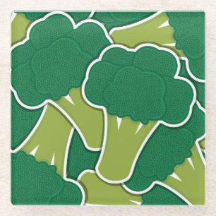 Funky broccoli glazen onderzetter