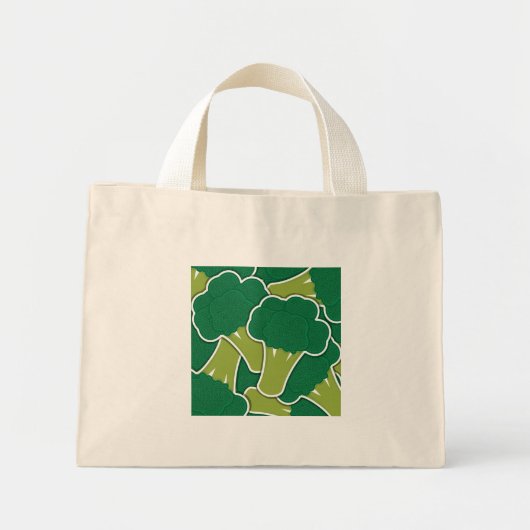 Funky broccoli mini tote bag (Voorkant)