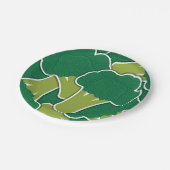 Funky broccoli papieren bordje (Gekanteld)