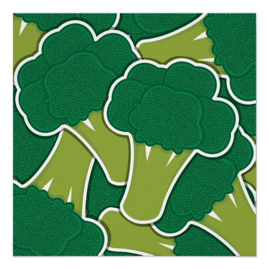 Funky broccoli perfect poster (Voorkant)