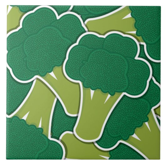 Funky broccoli tegeltje (Voorkant)