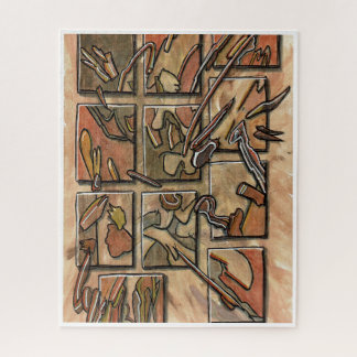 Funky Brown Abstract Legpuzzel