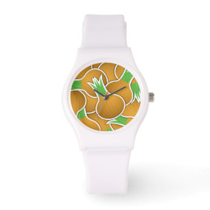 Funky bruine uien horloge
