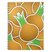 Funky bruine uien notitieboek (Voorkant)
