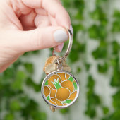 Funky bruine uien sleutelhanger (Hand)