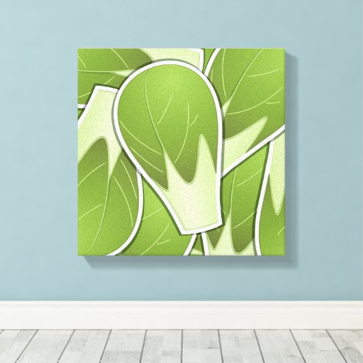 Funky brussel sprot canvas afdruk (Insitu (Houten vloer))