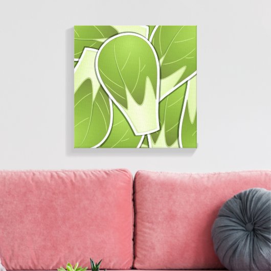 Funky brussel sprot canvas afdruk (Insitu (Woonkamer))