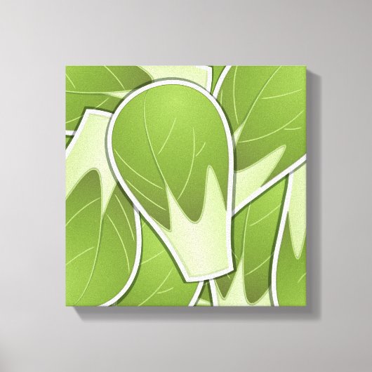 Funky brussel sprot canvas afdruk (Voorkant)
