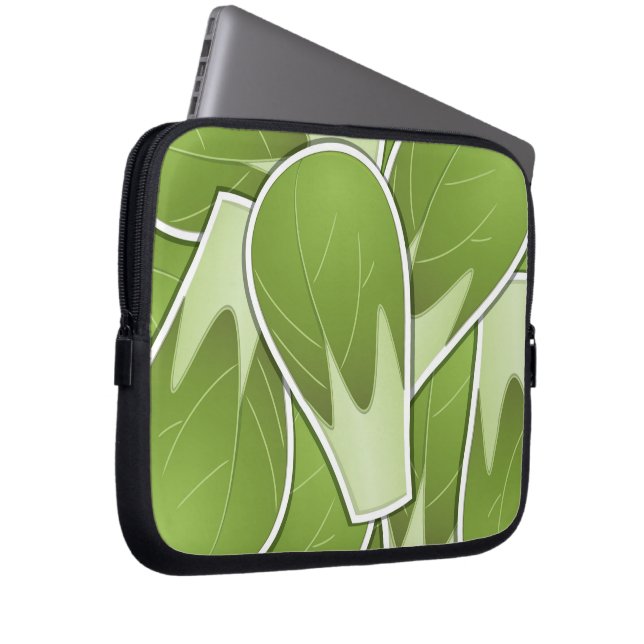 Funky brussel sprot laptop sleeve (Voorkant Rechts)