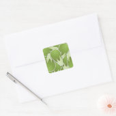 Funky brussel sprot vierkante sticker (Envelop)