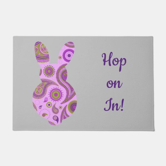 Funky Bunny in Crazy Paisley Deurmat (Voorkant)