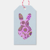 Funky Bunny in Crazy Paisley Gift Label Cadeaulabel (Voorkant)