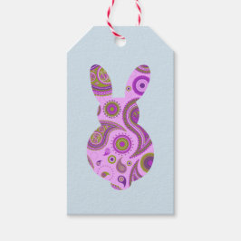 Funky Bunny in Crazy Paisley Gift Label Cadeaulabel